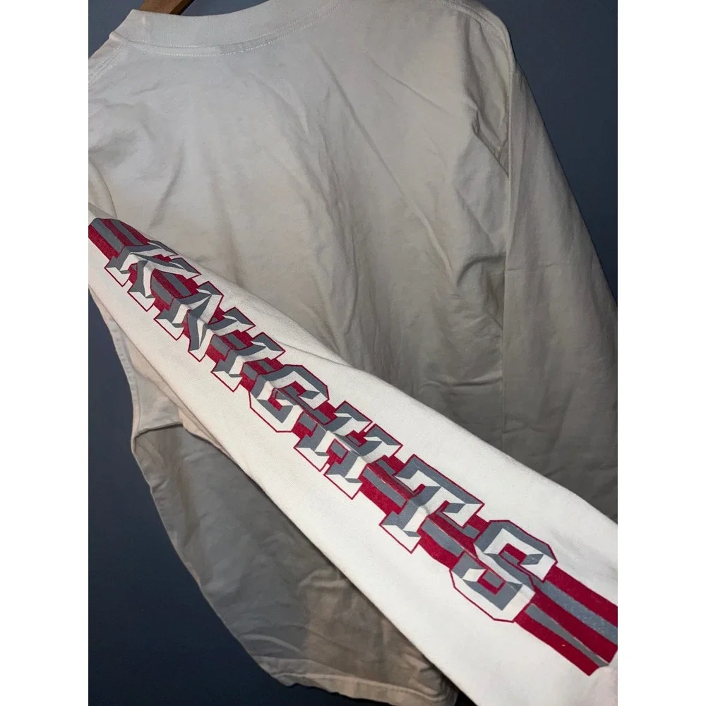 Vintage JanSport Beaver College Knights Long Sleeve Shirt White Mens Large USA